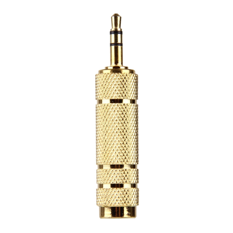 Gold Plated 3.5mm Plug to 6.35mm Stereo Jack Adaptor Socket Adapter - Audio Adapter by PMC TechLife | Online Shopping South Africa | PMC TechLife