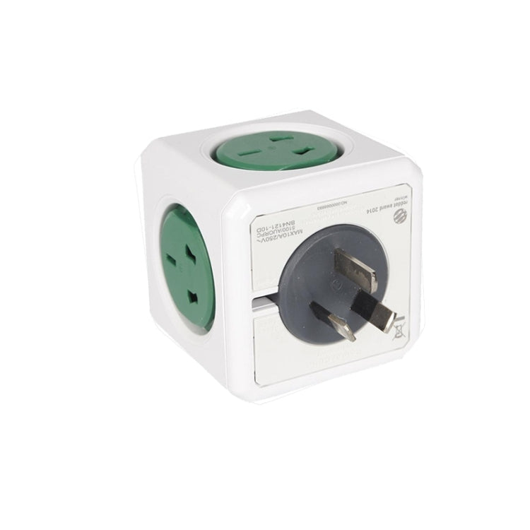 PowerCube 10A Universal Wall Adapter Power Socket with 5 US / AU Sockets for Home Office, AU Plug, Random Color Delivery - Extension Socket by PMC TechLife | Online Shopping South Africa | PMC TechLife | Buy Now Pay Later Mobicred