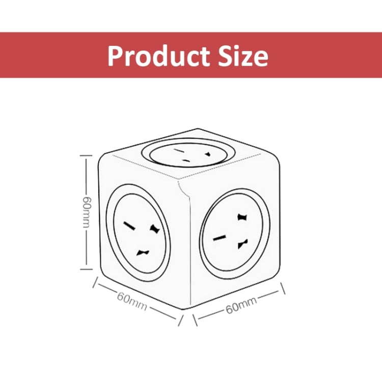 PowerCube 10A Universal Wall Adapter Power Socket with 5 US / AU Sockets for Home Office, AU Plug, Random Color Delivery - Extension Socket by PMC TechLife | Online Shopping South Africa | PMC TechLife | Buy Now Pay Later Mobicred