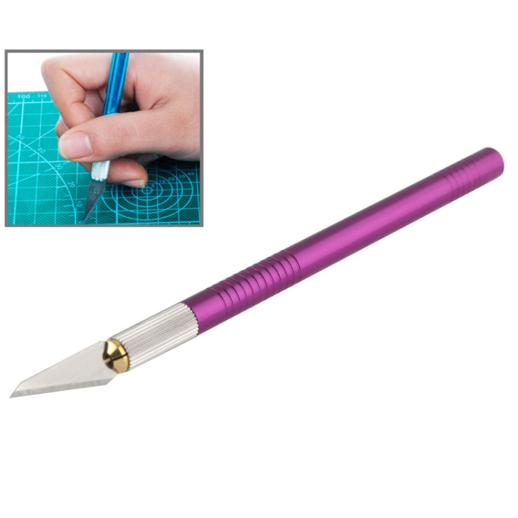 WLXY-9310, WLXY Tool Precision Knife with Replaceable Blade for Mat Carving / Scoring / Trimming, OAL: 145mm, Size: 121mm x 6mm Diameter(Purple) - Burin &Cutting Knife by WLXY | Online Shopping South Africa | PMc TechLife | Buy Now Pay Later Mobicred