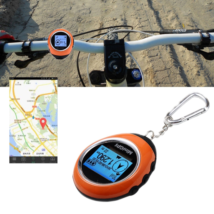 Keychain Handheld Mini GPS Navigation USB Rechargeable Location Finder Tracker for Outdoor Travel Climbing(Orange) - Personal Tracker by PMC TechLife | Online Shopping South Africa | PMC TechLife | Buy Now Pay Later Mobicred