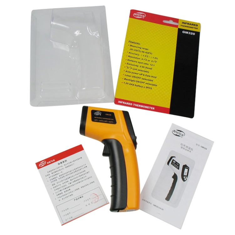 BENETECH GM320 Digital Infrared Thermometer Range: -50 - 400 Degree C - free shipping - PMC TechLife - Order now!