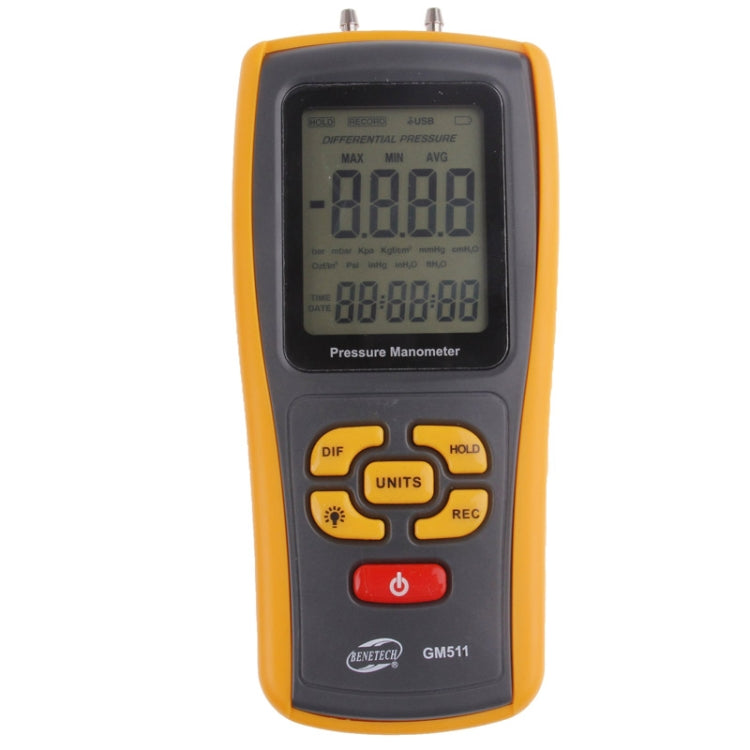 BENETECH GM511 LCD Display Pressure Manometer(Yellow) - free shipping - PMC Jewellery - Order now!