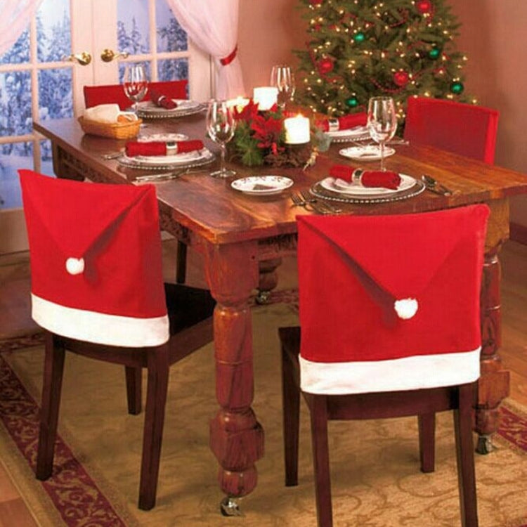 Red Hat Christmas Decoration Chair Cover, Size: 65cm x 50cm - Christmas Furniture Decoration by PMC TechLife | Online Shopping South Africa | PMC TechLife | Buy Now Pay Later Mobicred