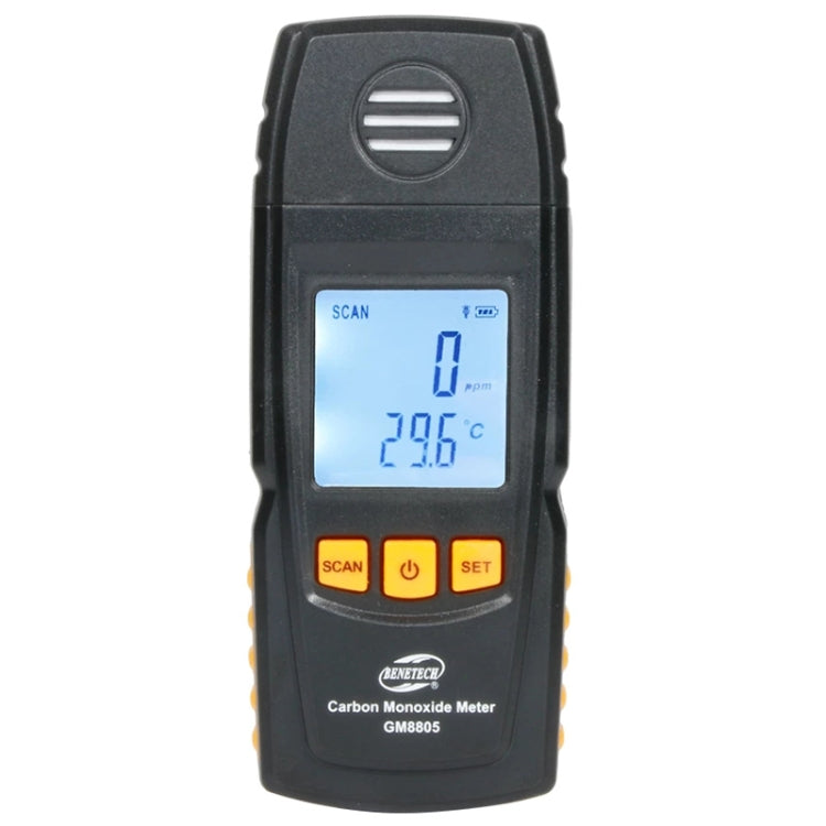 BENETECH GM8805 LCD Display Handheld Carbon Monoxide CO Monitor Detector Meter Tester, Measure Range: 0-1000ppm(Black) - Gas Monitor by BENETECH | Online Shopping South Africa | PMC TechLife | Buy Now Pay Later Mobicred