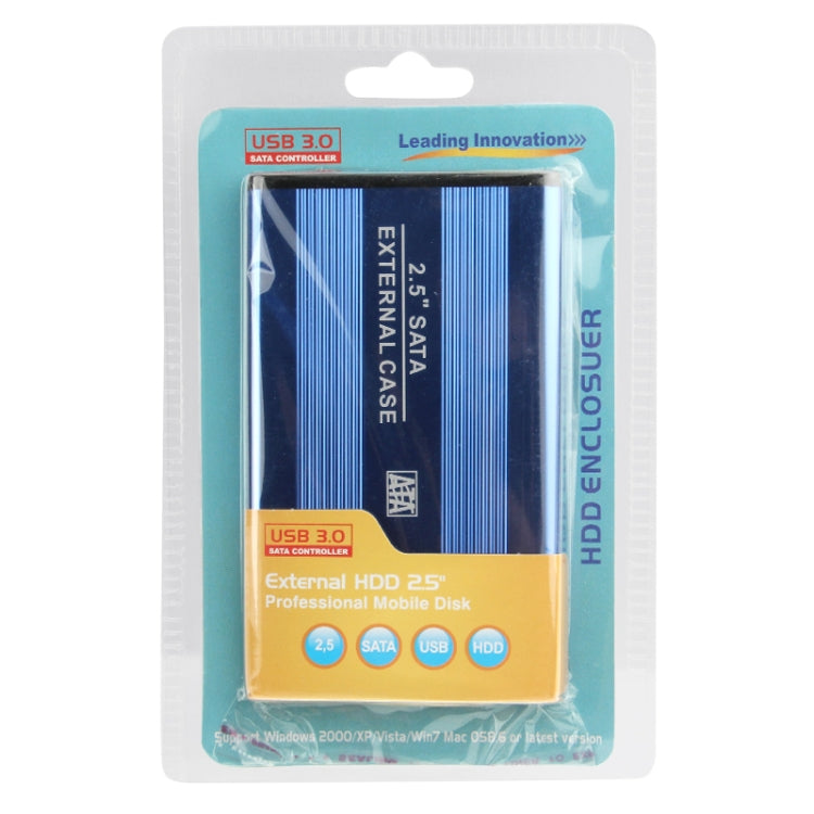 High Speed 2.5 inch HDD SATA External Case, Support USB 3.0(Blue) - HDD Enclosure by PMC TechLife | Online Shopping South Africa | PMC TechLife | Buy Now Pay Later Mobicred