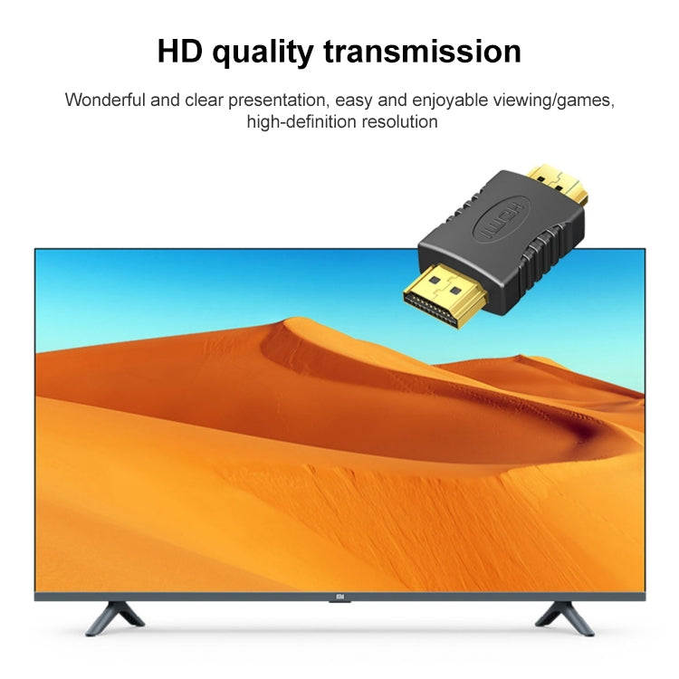 Gold Plated HDMI 19 Pin Male to HDMI 19 Pin Male Adapter, Support Full HD 1080P(Black) - Adapter by PMC TechLife | Online Shopping South Africa | PMC TechLife