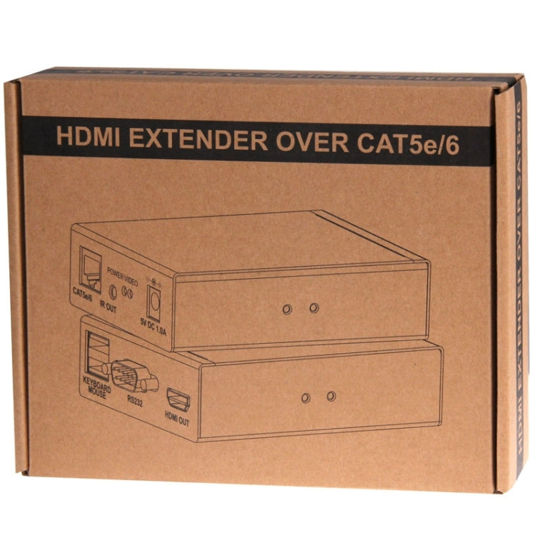 HDMI Extender Over Cat5e / 6 (EU Plug)(Black) - Amplifier by PMC Jewellery | Online Shopping South Africa | PMC Jewellery | Buy Now Pay Later Mobicred