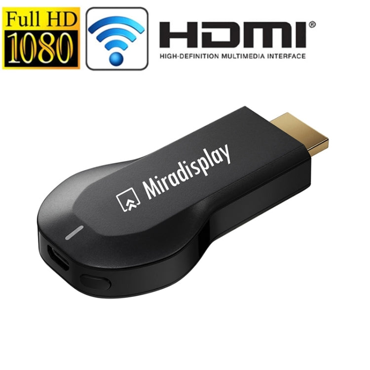 Miradisplay WiFi HDMI Display Dongle / Miracast Airplay DLNA Display Receiver Dongle(Black) - Wireless Display Dongle by PMC TechLife | Online Shopping South Africa | PMC TechLife | Buy Now Pay Later Mobicred