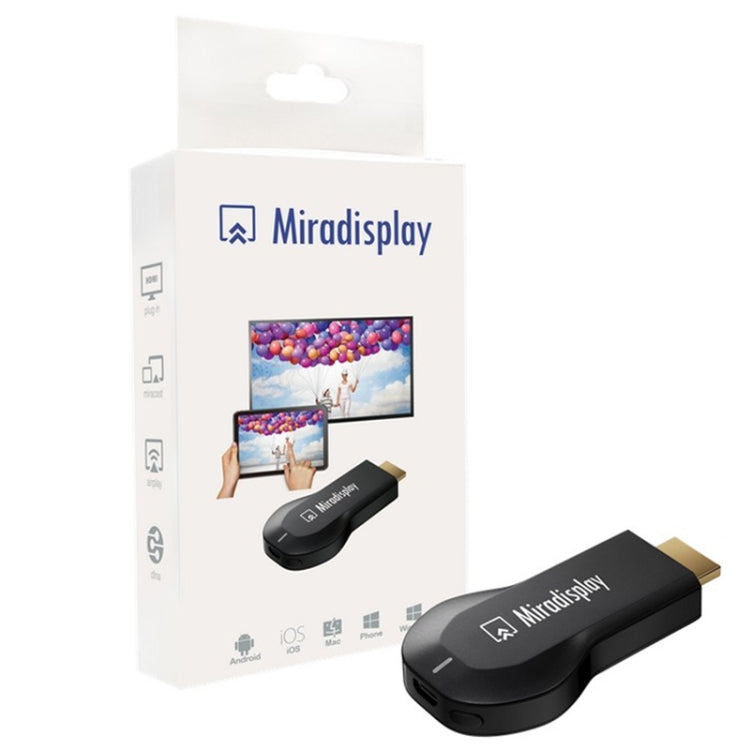 Miradisplay WiFi HDMI Display Dongle / Miracast Airplay DLNA Display Receiver Dongle(Black) - Wireless Display Dongle by PMC TechLife | Online Shopping South Africa | PMC TechLife | Buy Now Pay Later Mobicred