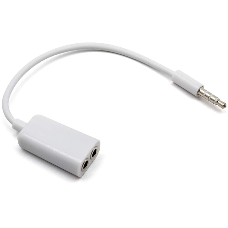 Aux Audio Cable 3.5mm to 2 x Female Splitter Adapter, Compatible with Phones, Tablets, Headphones, MP3 Player, Car/Home Stereo & More(White) - free shipping - PMC TechLife - Order now!
