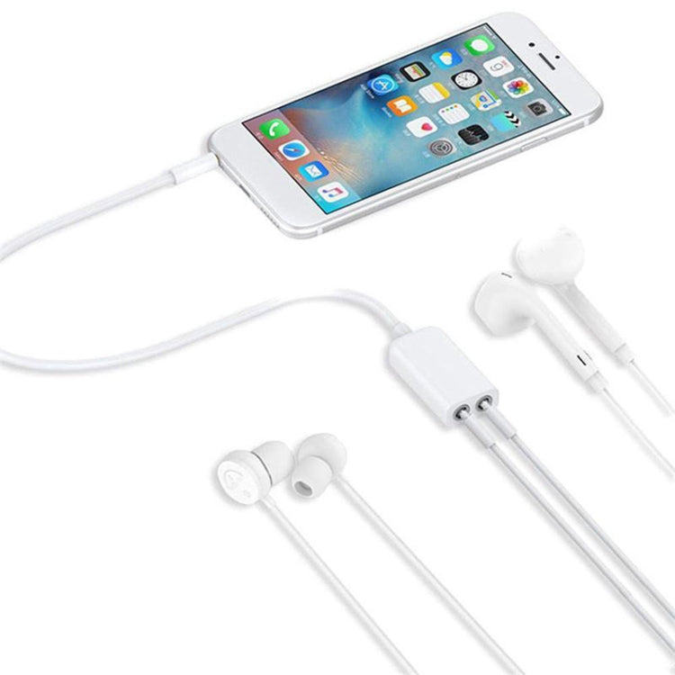Aux Audio Cable 3.5mm to 2 x Female Splitter Adapter, Compatible with Phones, Tablets, Headphones, MP3 Player, Car/Home Stereo & More(White) - free shipping - PMC TechLife - Order now!