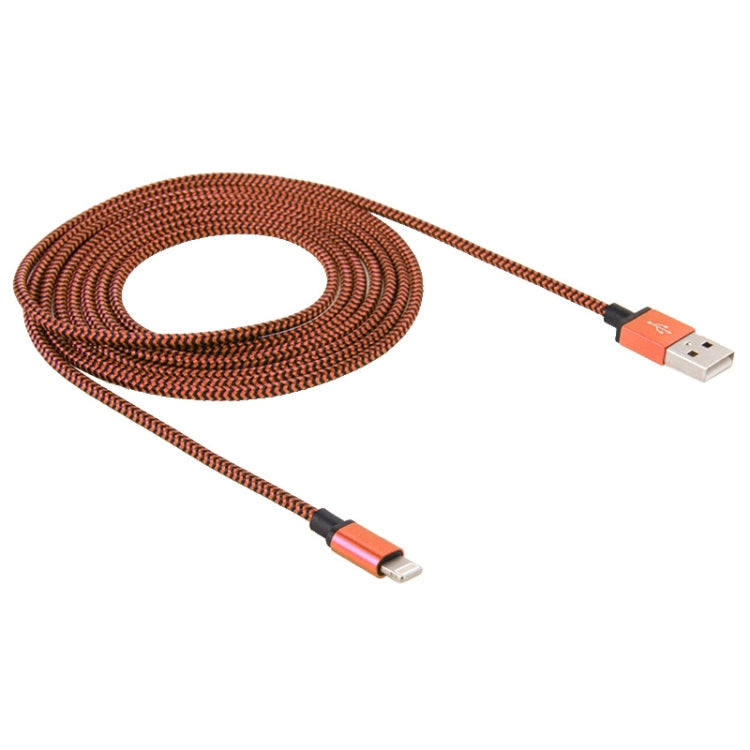 2m Woven Style 8 Pin to USB Sync Data / Charging Cable(Orange) - free shipping - PMC Jewellery - Order now!
