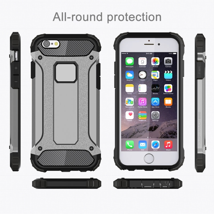 For iPhone 6 Plus & 6s Plus Tough Armor TPU + PC Combination Case(Grey) - More iPhone Cases by PMC TechLife | Online Shopping South Africa | PMC TechLife | Buy Now Pay Later Mobicred