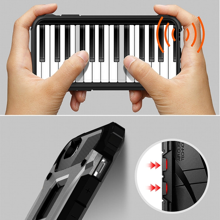 For iPhone 6 Plus & 6s Plus Tough Armor TPU + PC Combination Case(Grey) - More iPhone Cases by PMC TechLife | Online Shopping South Africa | PMC TechLife | Buy Now Pay Later Mobicred