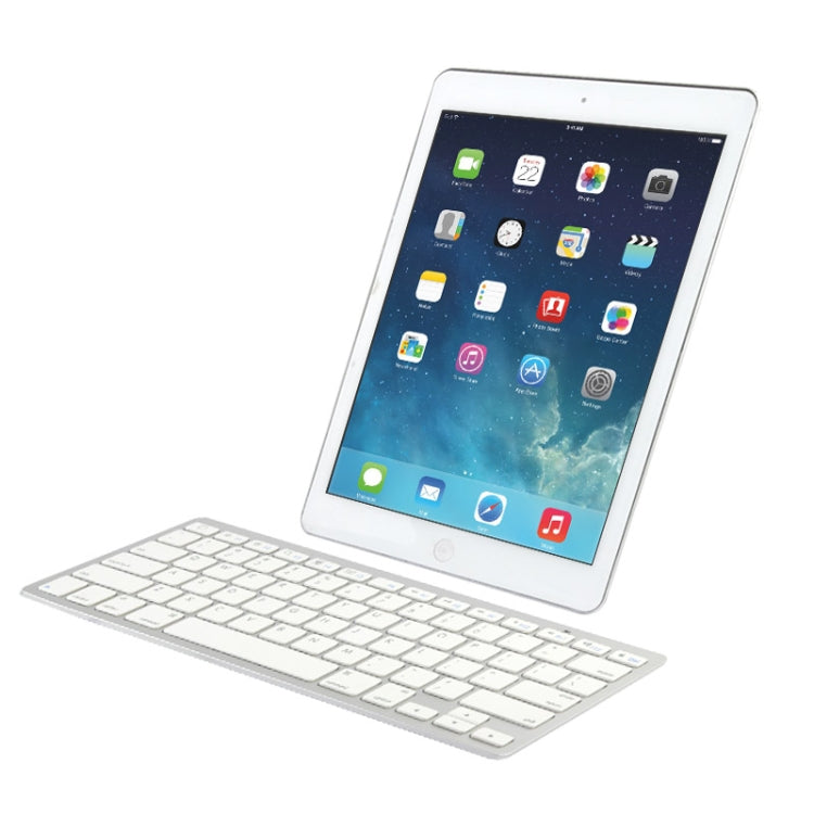 BK3001 Ultra-thin Bluetooth 3.0 ABS Keyboard for iPad Air 2 / iPAD Air / iPad 6 / iPad 5 / iPad mini 1 / 2 / 3 / New iPad (iPad 3) / iPad ,iPhone 4 & 4S / 3G,Sony PS3,Smart phones(White) - For iPad mini by PMC TechLife | Online Shopping South Africa | PMC TechLife