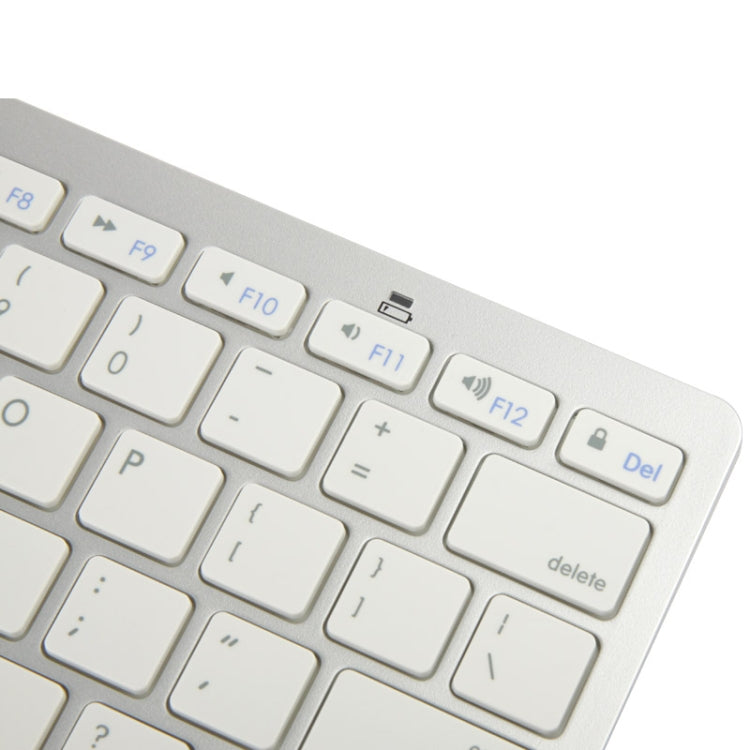 BK3001 Ultra-thin Bluetooth 3.0 ABS Keyboard for iPad Air 2 / iPAD Air / iPad 6 / iPad 5 / iPad mini 1 / 2 / 3 / New iPad (iPad 3) / iPad ,iPhone 4 & 4S / 3G,Sony PS3,Smart phones(White) - For iPad mini by PMC TechLife | Online Shopping South Africa | PMC TechLife