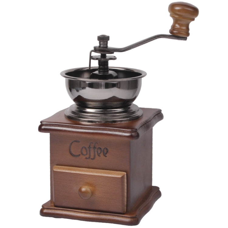 Manual Coffee Mill Wood Stand Bowl Antique Hand Coffee Bean Grinder - free shipping - PMC TechLife - Order now!