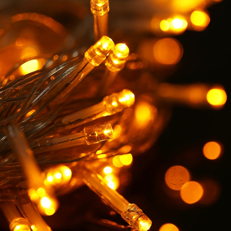 Waterproof  String Light, Length: 10m, 100 LED, Flashing / Fading / Chasing Effect, with Controller, AC 220V, EU Plug(Yellow Light) - free shipping - PMC TechLife - Order now!
