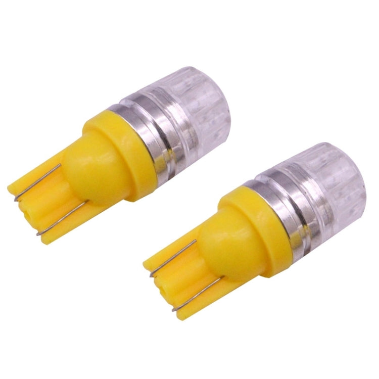 2 PCS T10 1.5W 60LM 1 LED Yellow COB LED Brake Light for Vehicles, DC12V(Yellow) - Instrument Lights by PMC TechLife | Online Shopping South Africa | PMC TechLife | Buy Now Pay Later Mobicred