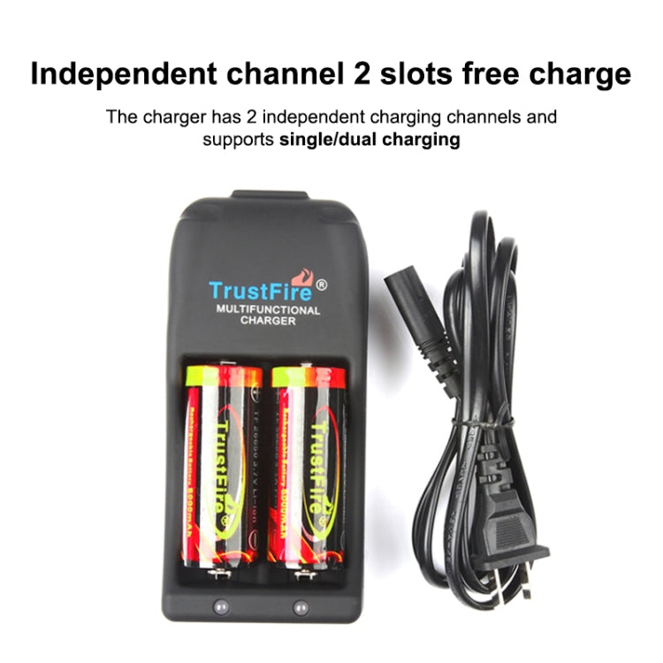 TR-006 Multi-function Battery Charger for 16340 / 18650 / 25500 / 26650 / 26700(Black) - free shipping - PMC TechLife - Order now!