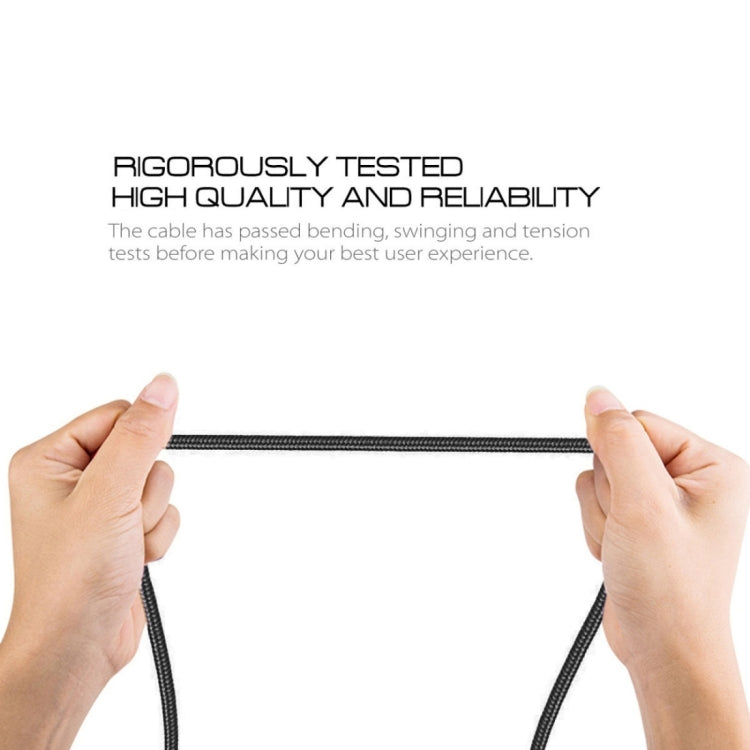 1m Woven Style USB-C / Type-C 3.1 to USB 2.0 Data Sync Charge Cable(Magenta) - USB-C & Type-C Cable by PMC TechLife | Online Shopping South Africa | PMC TechLife | Buy Now Pay Later Mobicred