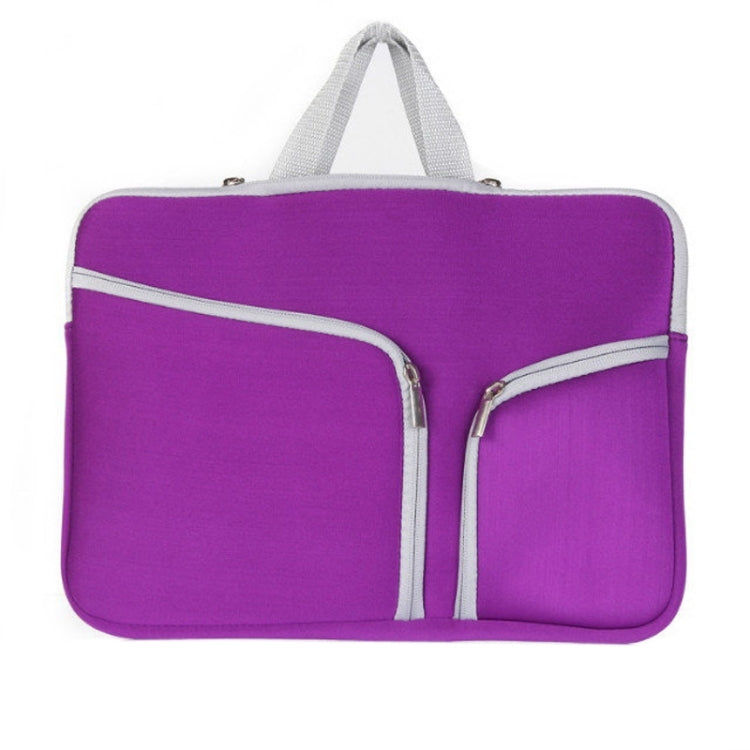Double Pocket Zip Handbag Laptop Bag for Macbook Air 11.6 inch(Purple) - free shipping - PMC Jewellery - Order now!