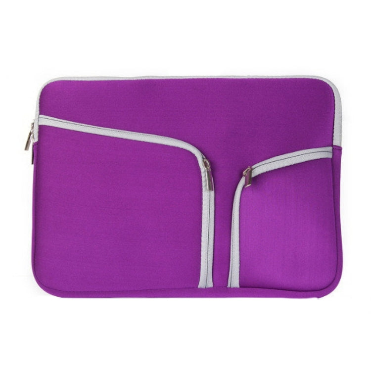 Double Pocket Zip Handbag Laptop Bag for Macbook Air 11.6 inch(Purple) - free shipping - PMC Jewellery - Order now!