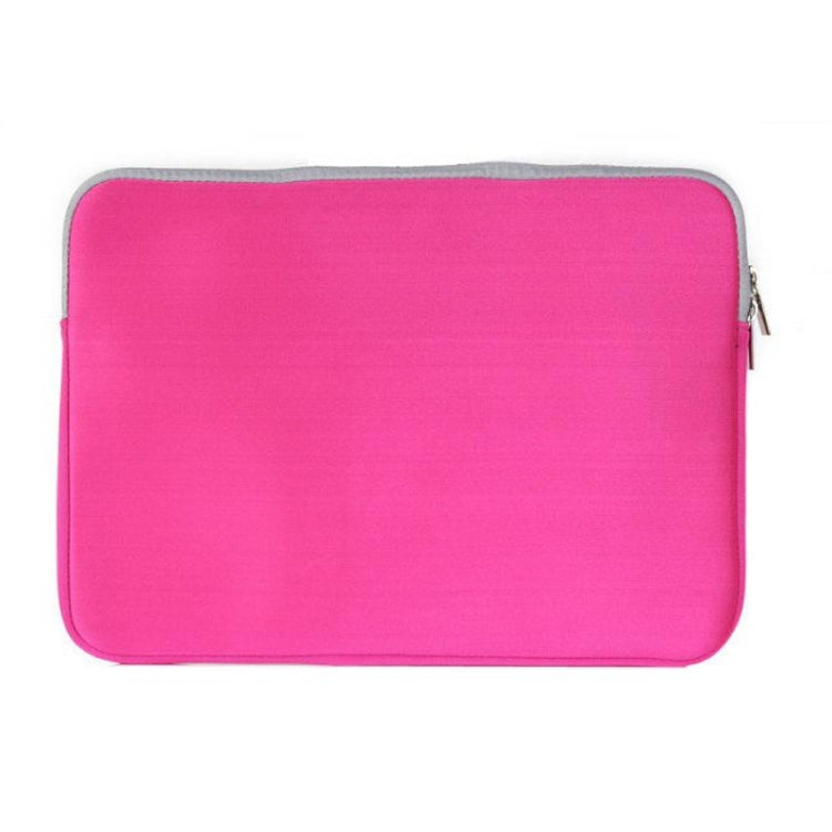 Double Pocket Zip Handbag Laptop Bag for Macbook Air 13 inch(Magenta) - free shipping - PMC Jewellery - Order now!
