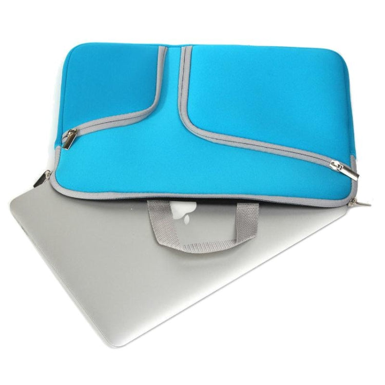 Double Pocket Zip Handbag Laptop Bag for Macbook Air 13 inch(Magenta) - free shipping - PMC Jewellery - Order now!