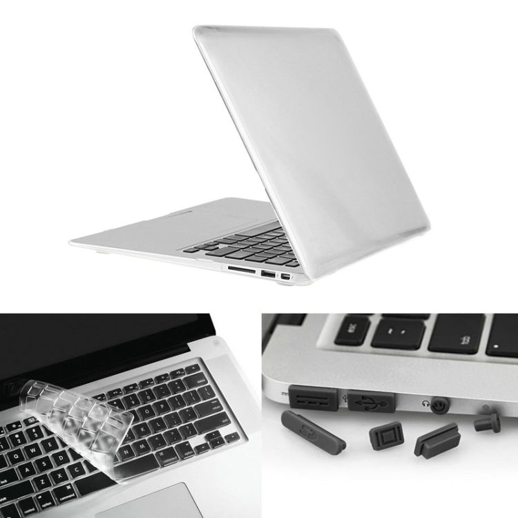 ENKAY for Macbook Air 11.6 inch (US Version) / A1370 / A1465 Hat-Prince 3 in 1 Crystal Hard Shell Plastic Protective Case with Keyboard Guard & Port Dust Plug(White) - free shipping - PMC Jewellery - Order now!