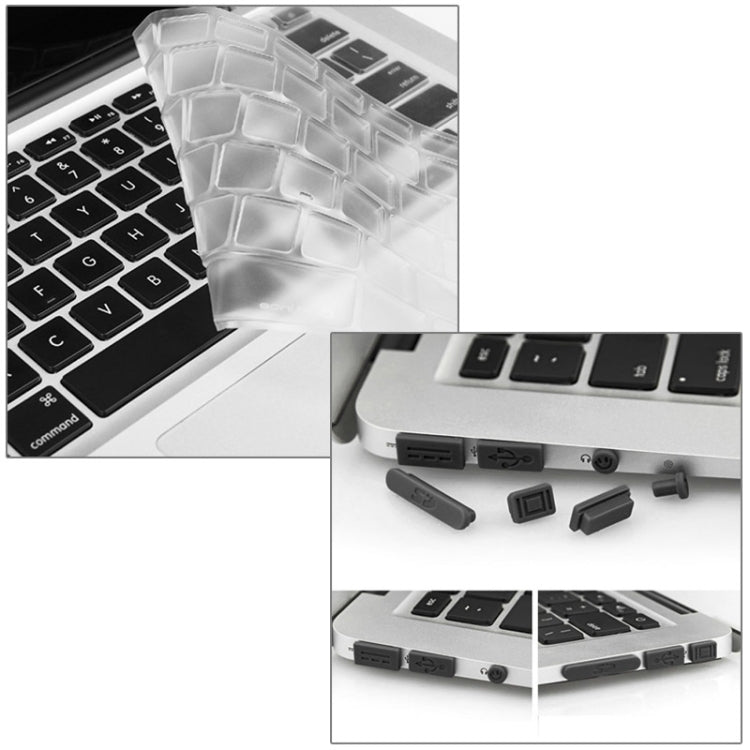 ENKAY for Macbook Air 11.6 inch (US Version) / A1370 / A1465 Hat-Prince 3 in 1 Crystal Hard Shell Plastic Protective Case with Keyboard Guard & Port Dust Plug(White) - free shipping - PMC Jewellery - Order now!
