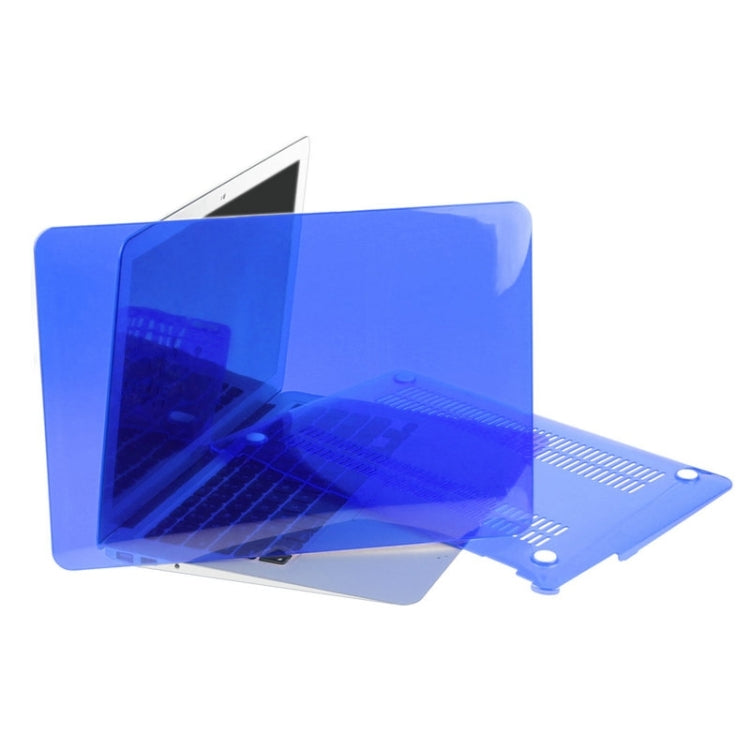 ENKAY for Macbook Air 13.3 inch (US Version) / A1369 / A1466 Hat-Prince 3 in 1 Crystal Hard Shell Plastic Protective Case with Keyboard Guard & Port Dust Plug(Dark Blue) - free shipping - PMC Jewellery - Order now!