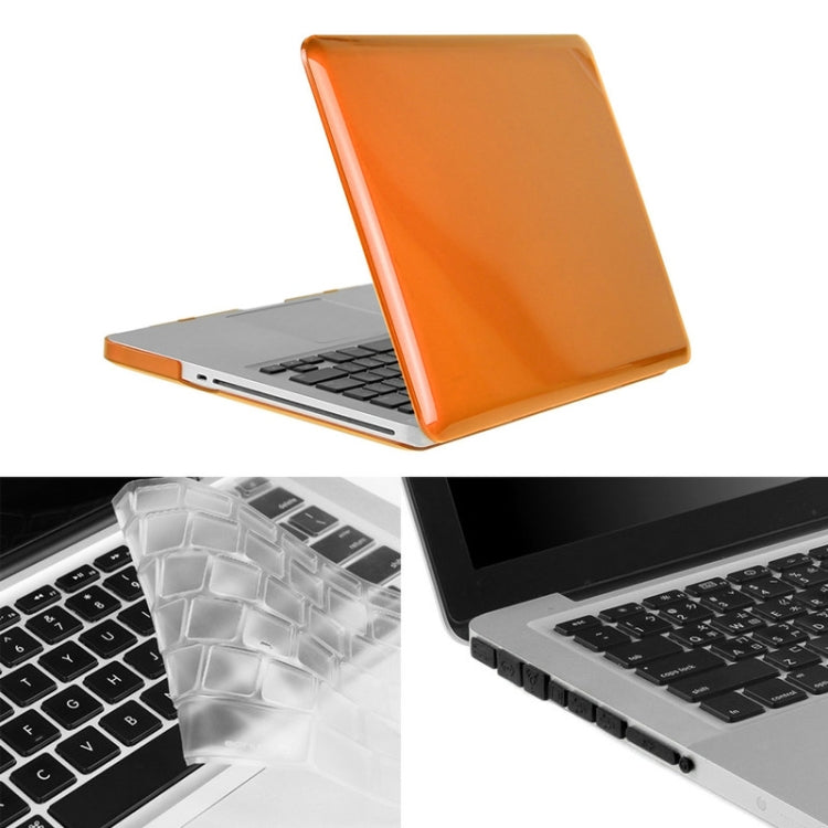ENKAY for Macbook Pro 13.3 inch (US Version) / A1278 Hat-Prince 3 in 1 Crystal Hard Shell Plastic Protective Case with Keyboard Guard & Port Dust Plug(Orange) - free shipping - PMC Jewellery - Order now!