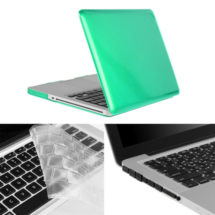ENKAY for Macbook Pro 15.4 inch (US Version) / A1286 Hat-Prince 3 in 1 Crystal Hard Shell Plastic Protective Case with Keyboard Guard & Port Dust Plug(Green) - free shipping - PMC Jewellery - Order now!