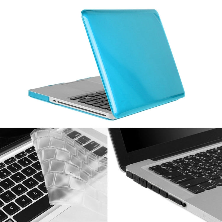 ENKAY for Macbook Pro 15.4 inch (US Version) / A1286 Hat-Prince 3 in 1 Crystal Hard Shell Plastic Protective Case with Keyboard Guard & Port Dust Plug(Blue) - free shipping - PMC Jewellery - Order now!