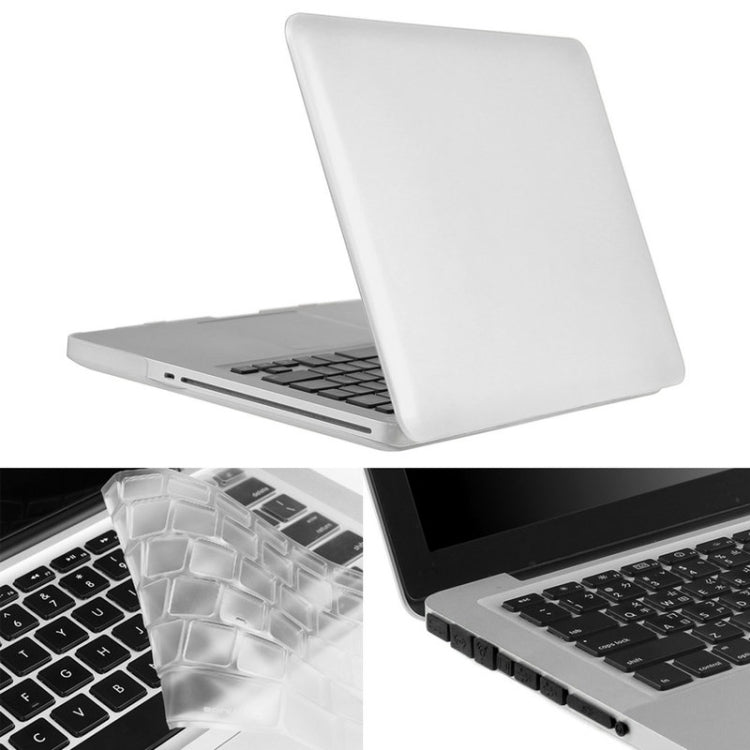 ENKAY for Macbook Pro 13.3 inch (US Version) / A1278 Hat-Prince 3 in 1 Frosted Hard Shell Plastic Protective Case with Keyboard Guard & Port Dust Plug(White) - free shipping - PMC Jewellery - Order now!