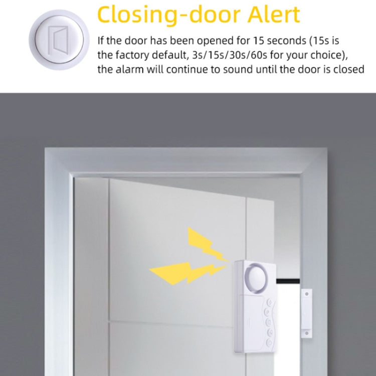 4 in 1 Door Magnet Refrigerator Delayed Door Closing Bell Anti-theft Alarm (3V) - Door Window Alarm by PMc TechLife | Online Shopping South Africa | PMc TechLife | Buy Now Pay Later Mobicred