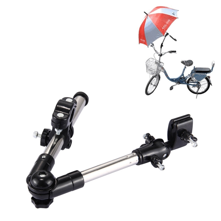 Universal Foldable Adjustable Stainless Steel Cycling Umbrella Bracket Holder Angle Adjustable Mount Stand for Bike Motorcycle(Black) - Holders by PMC TechLife | Online Shopping South Africa | PMC TechLife