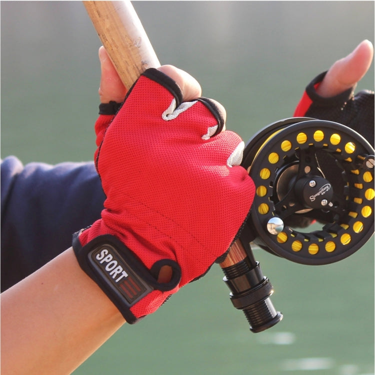 1 Pair 3 Fingers Exposed Breathable Anti-slippery Fishing Gloves(Red) - free shipping - PMC TechLife - Order now!