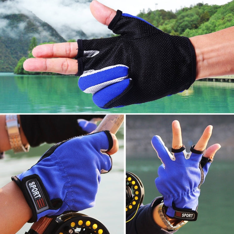 1 Pair 3 Fingers Exposed Breathable Anti-slippery Fishing Gloves(Red) - free shipping - PMC TechLife - Order now!