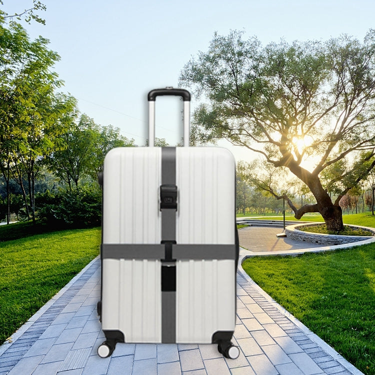 Luggage Strap Cross Belt Adjustable Packing Band Belt Strap with Password Lock for Luggage Travel Suitcase(Grey) - Tapes & Ropes by PMC TechLife | Online Shopping South Africa | PMC TechLife | Buy Now Pay Later Mobicred