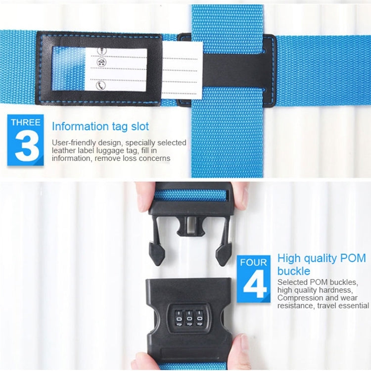 Luggage Strap Cross Belt Adjustable Packing Band Belt Strap with Password Lock for Luggage Travel Suitcase(Colour) - Tapes & Ropes by PMC TechLife | Online Shopping South Africa | PMC TechLife | Buy Now Pay Later Mobicred