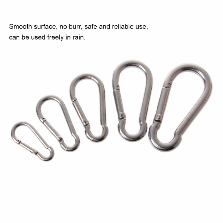 M4 Stainless Steel Carabiner Spring Hook Multi-tool Mountaineering Buckle Lock Camping Hook Rope, Inner Diameter: 3.93mm - Hooks by PMC TechLife | Online Shopping South Africa | PMC TechLife | Buy Now Pay Later Mobicred