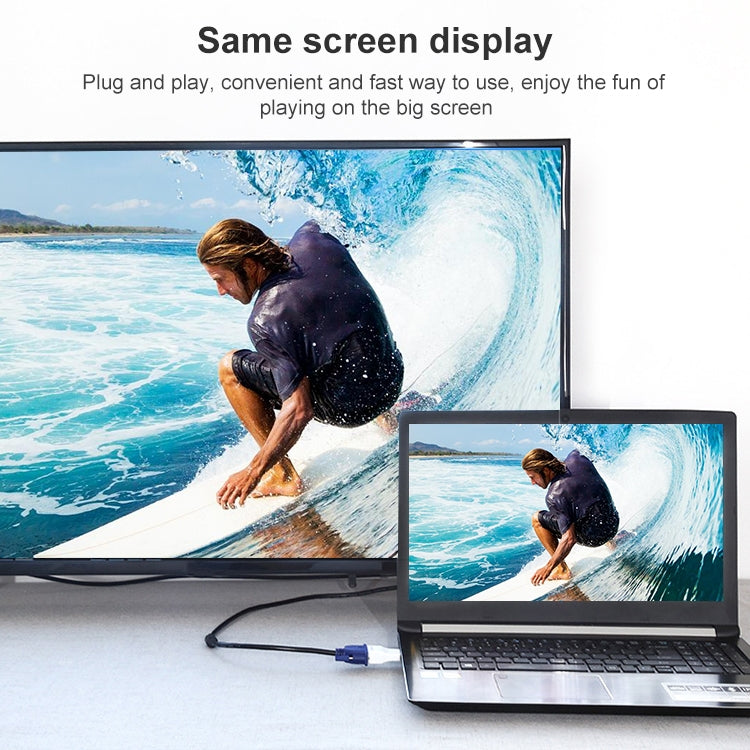 Full HD 1080P HDMI to VGA + Audio Converter Adapter for Laptop / STB / DVD / HDTV (With HDMI Female to Male Adapter) - Adapter by PMC Jewellery | Online Shopping South Africa | PMC Jewellery | Buy Now Pay Later Mobicred