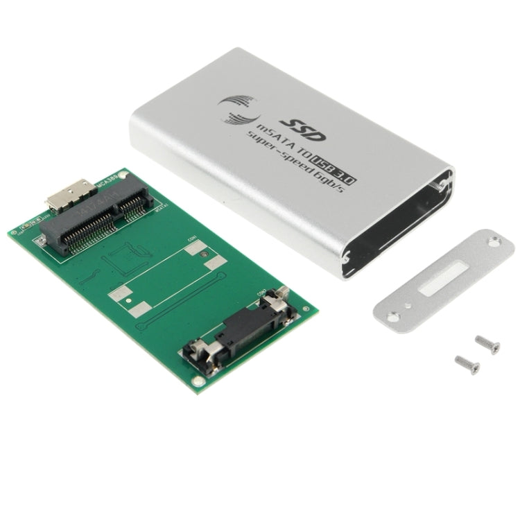 6gb/s mSATA Solid State Disk SSD to USB 3.0 Hard Disk Case(Silver) - HDD Enclosure by PMC Jewellery | Online Shopping South Africa | PMC Jewellery | Buy Now Pay Later Mobicred