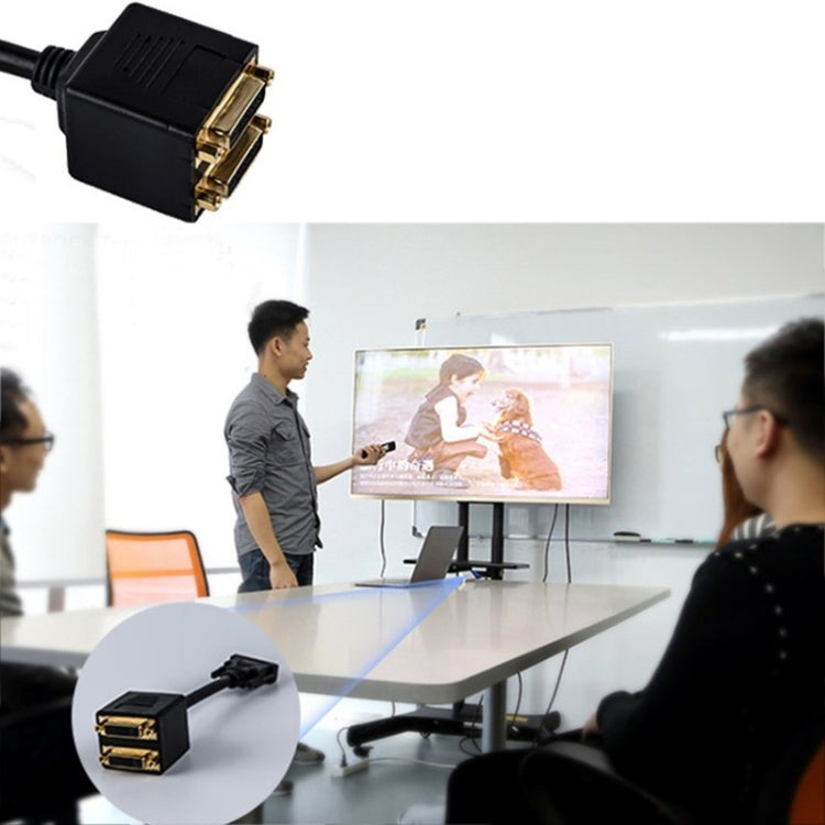 24+1 DVI Male to 2 DVI Female Cable Adapter, Length: 30cm -  by PMC TechLife | Online Shopping South Africa | PMC TechLife
