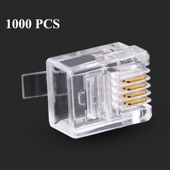 RJ11 Modular Plug Telephone Connector (1000pcs in one packaging, the price is for 1000pcs) - free shipping - PMC Jewellery - Order now!