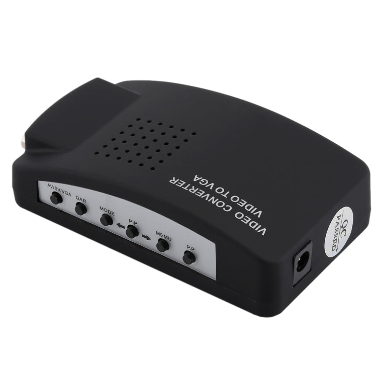 High Resolution (BNC) Video and S-Video to VGA Conversion(Black) - VGA Converter by PMC Jewellery | Online Shopping South Africa | PMC Jewellery | Buy Now Pay Later Mobicred