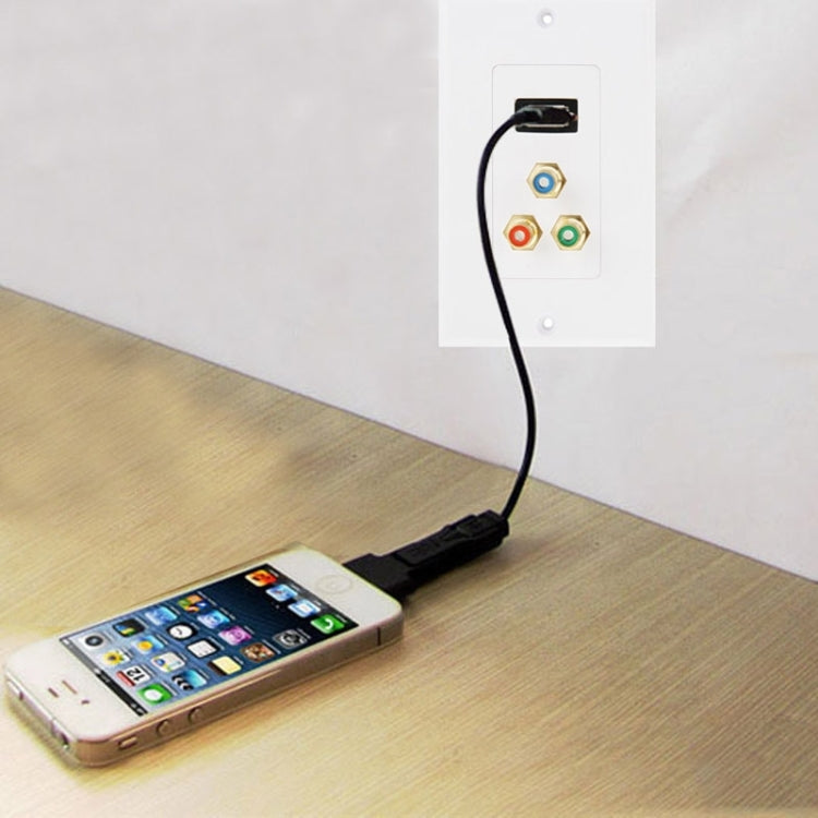 USB 3.0 Female Plug + 3 RCA Female Plugs Wall Plate Panel -  by PMC TechLife | Online Shopping South Africa | PMC TechLife | Buy Now Pay Later Mobicred